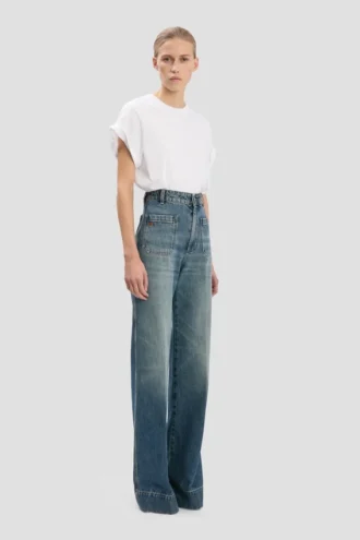 Elastyczne jeansy Alina w kolorze postarzanego niebieskiego