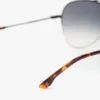 Eleganckie metalowe okulary przeciwsłoneczne typu pilot w kolorze złotym i czarnym Eleganckie metalowe okulary przeciwsłoneczne typu pilot w kolorze złotym i czarnym