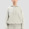 Hoodie z wyszytym logo w kolorze szarym melanżowym Hoodie z wyszytym logo w kolorze szarym melanżowym