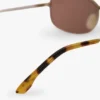 Metalowe okulary przeciwsłoneczne w kolorze złoto-miodowym havana Metalowe okulary przeciwsłoneczne w kolorze złoto-miodowym havana