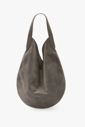 Miękka torba typu hobo w kolorze szarym