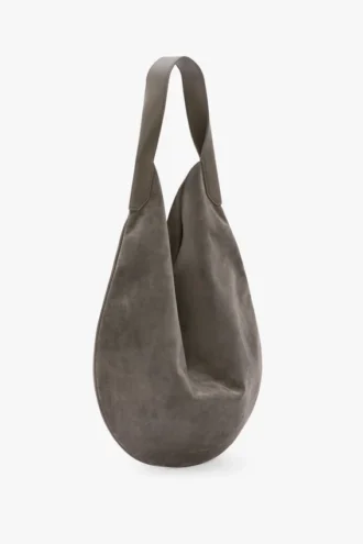 Miękka torba typu hobo w kolorze szarym