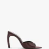Mule Harlow 100 z bordowej satyny Mule Harlow 100 z bordowej satyny