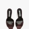 Mule Harlow 100 z bordowej satyny Mule Harlow 100 z bordowej satyny