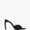 Mule Harlow 100 z czarnej satyny Mule Harlow 100 z czarnej satyny