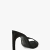 Mule Harlow 100 z czarnej satyny Mule Harlow 100 z czarnej satyny