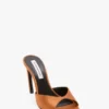 Mule Harlow 100 z satyny w kolorze brązowym Mule Harlow 100 z satyny w kolorze brązowym