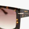 Opraska oversize z płaskim górnym wykończeniem w kolorze havana Opraska oversize z płaskim górnym wykończeniem w kolorze havana