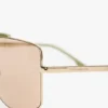 Opraska w stylu oversize z metalu i acetatu w kolorze zielonego marmuru Opraska w stylu oversize z metalu i acetatu w kolorze zielonego marmuru