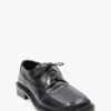 Płaskie sznurowane buty z czarnej skóry Płaskie sznurowane buty z czarnej skóry