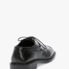 Płaskie sznurowane buty z czarnej skóry Płaskie sznurowane buty z czarnej skóry