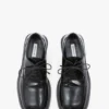 Płaskie sznurowane buty z czarnej skóry Płaskie sznurowane buty z czarnej skóry