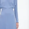 Sukienka midi Dolman w kolorze dzwonka Sukienka midi Dolman w kolorze dzwonka