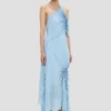 Sukienka z marszczonym dekoltem typu halter w kolorze ionian blue Sukienka z marszczonym dekoltem typu halter w kolorze ionian blue