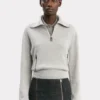 Sweter Milano z półsuwakiem w kolorze szarym melanżowym Sweter Milano z półsuwakiem w kolorze szarym melanżowym