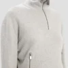 Sweter Milano z półsuwakiem w kolorze szarym melanżowym Sweter Milano z półsuwakiem w kolorze szarym melanżowym