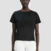 T-shirt o dopasowanym kroju w kolorze czarnym T-shirt o dopasowanym kroju w kolorze czarnym