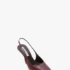 The Victoria stiletto slingback 100 z bordowej skóry The Victoria stiletto slingback 100 z bordowej skóry
