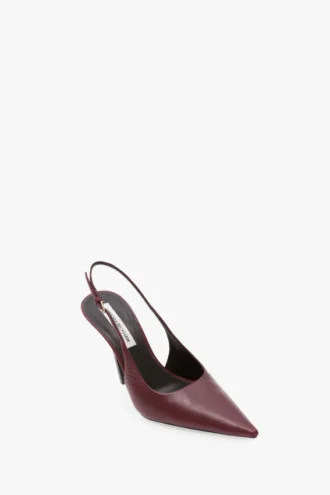 The Victoria stiletto slingback 100 z bordowej skóry The Victoria stiletto slingback 100 z bordowej skóry