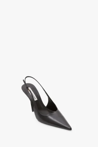 The Victoria stiletto slingback 100 z czarnej skóry The Victoria stiletto slingback 100 z czarnej skóry
