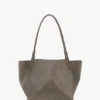 Torba Victoria Tote z zamszu w kolorze szarym Torba Victoria Tote z zamszu w kolorze szarym
